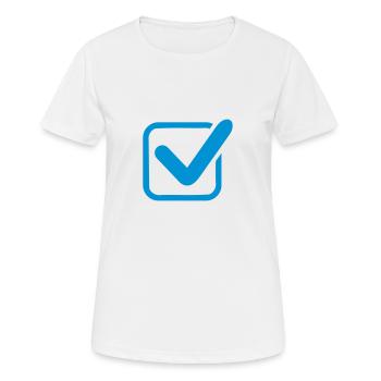 Haken - Frauen T-Shirt atmungsaktiv - Weiß - Vorne - AI Model Female 172 dark (172cm)