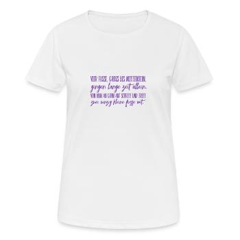 Taufe Geschenk - Frauen T-Shirt atmungsaktiv - Weiß - Vorne - AI Model Female 172 dark (172cm)