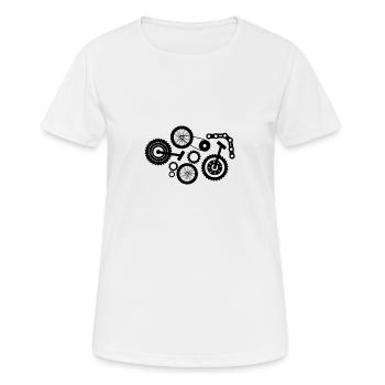 Vélo - T-shirt respirant Femme - blanc - Devant - AI Model Female 172 dark (172cm)