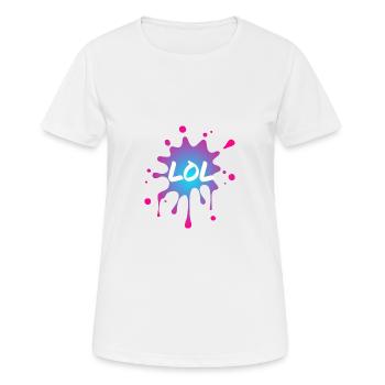 LOL - Frauen T-Shirt atmungsaktiv - Weiß - Vorne - AI Model Female 172 dark (172cm)