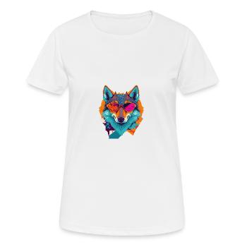 Révolte rétro des loups - T-shirt respirant Femme - blanc - Devant - AI Model Female 172 dark (172cm)