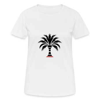 Île Palm - T-shirt respirant Femme - blanc - Devant - AI Model Female 172 dark (172cm)