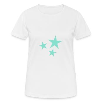 ETOILE. STAR. ETOILES. FÊTE. ANNIVERSAIRE. NOËL - T-shirt respirant Femme - blanc - Devant - AI Model Female 172 dark (172cm)