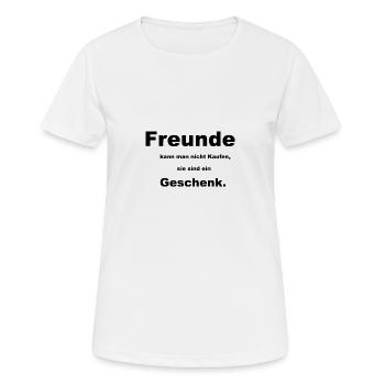 Freunde - Frauen T-Shirt atmungsaktiv - Weiß - Vorne - AI Model Female 172 dark (172cm)