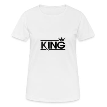 König - Frauen T-Shirt atmungsaktiv - Weiß - Vorne - AI Model Female 172 dark (172cm)