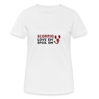 Sternzeichen Skorpion / Zodiac Scorpio - Frauen T-Shirt atmungsaktiv - Weiß - Vorne - AI Model Female 172 dark (172cm)