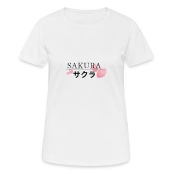 SAKURA - Women's Breathable T-Shirt - white - Front - AI Model Female 172 dark (172cm)