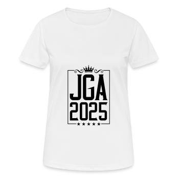 Enterrement de vie de garçon 2025 Enterrement de vie de garçon - T-shirt respirant Femme - blanc - Devant - AI Model Female 172 dark (172cm)
