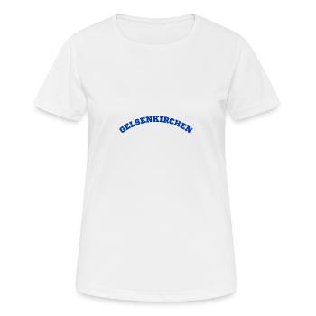 Gelsenkirchen - Frauen T-Shirt atmungsaktiv - Weiß - Vorne - AI Model Female 172 dark (172cm)