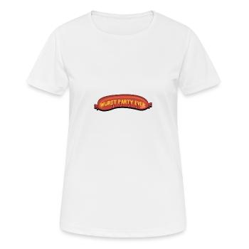 World Bratwurst Day - Tag der Bratwurst - Frauen T-Shirt atmungsaktiv - Weiß - Vorne - AI Model Female 172 dark (172cm)