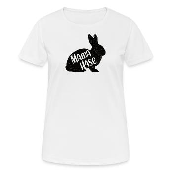 Hasenmama Osterhase Beste Mutter Ostern Hasen Mama - Frauen T-Shirt atmungsaktiv - Weiß - Vorne - AI Model Female 172 dark (172cm)