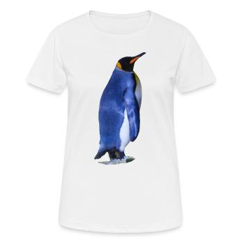 Pinguine sind flugunfähig, aber gute Schwimmer - Frauen T-Shirt atmungsaktiv - Weiß - Vorne - AI Model Female 172 dark (172cm)