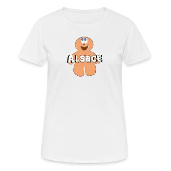 Alsace Mannele - T-shirt respirant Femme - blanc - Devant - AI Model Female 172 dark (172cm)