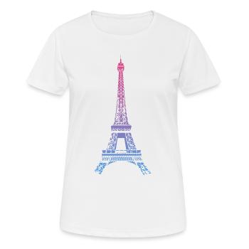 Tour Eiffel - T-shirt respirant Femme - blanc - Devant - AI Model Female 172 dark (172cm)