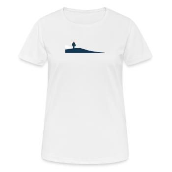 Skiing Freerider Adventure Skiing Freerider - Women's Breathable T-Shirt - white - Front - AI Model Female 172 dark (172cm)