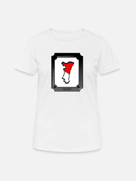 Map of Alsace - Women's Breathable T-Shirt - white
