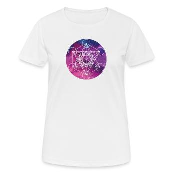 Metatron's Cube - Women's Breathable T-Shirt - white - Front - AI Model Female 172 dark (172cm)