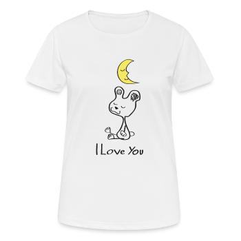Ich wache über dich - Frauen T-Shirt atmungsaktiv - Weiß - Vorne - AI Model Female 172 dark (172cm)