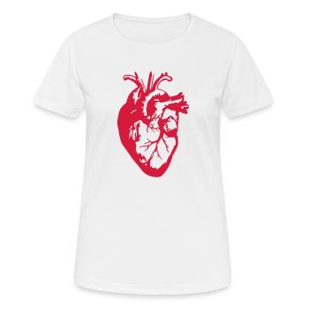Herz Realistisch / Medizin - Frauen T-Shirt atmungsaktiv - Weiß - Vorne - AI Model Female 172 dark (172cm)