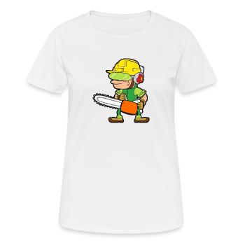 Scie à chaîne pour scie à chaîne Lumberjack Lumberjack Gardener - T-shirt respirant Femme - blanc - Devant - AI Model Female 172 dark (172cm)