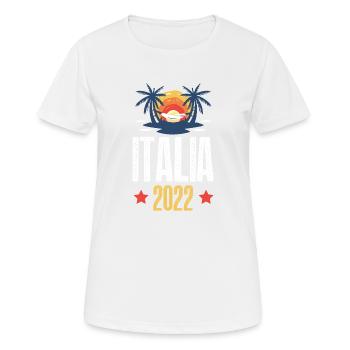 Italia 2022 - Frauen T-Shirt atmungsaktiv - Weiß - Vorne - AI Model Female 172 dark (172cm)