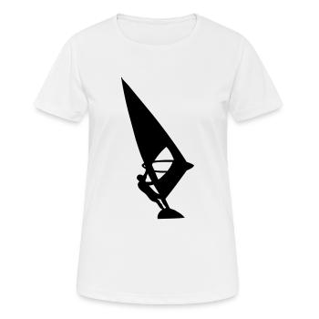surfing surfer windsurfing - T-shirt respirant Femme - blanc - Devant - AI Model Female 172 dark (172cm)