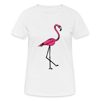 flamingo - T-shirt respirant Femme - blanc - Devant - AI Model Female 172 dark (172cm)