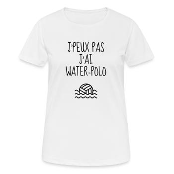 Water Polo / Water-Polo / Sport / Poloïste - T-shirt respirant Femme - blanc - Devant - AI Model Female 172 dark (172cm)