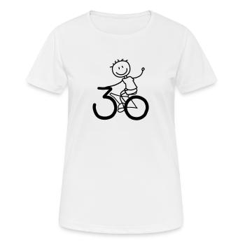 Mit Schwung durch den 30er! - Frauen T-Shirt atmungsaktiv - Weiß - Vorne - AI Model Female 172 dark (172cm)