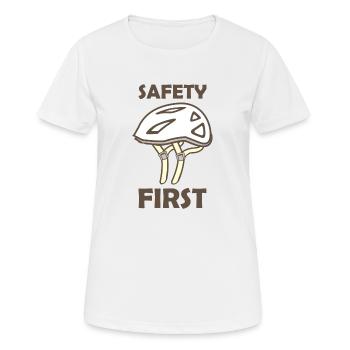 Bicycle helmet Safety First - Women's Breathable T-Shirt - white - Front - AI Model Female 172 dark (172cm)