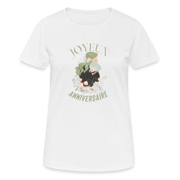 Alles Gute zum Geburtstag Mama - Frauen T-Shirt atmungsaktiv - Weiß - Vorne - AI Model Female 172 dark (172cm)