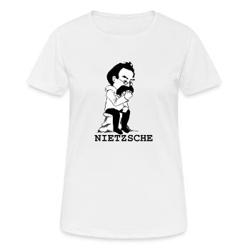 Nietzsche - T-shirt respirant Femme - blanc - Devant - AI Model Female 172 dark (172cm)
