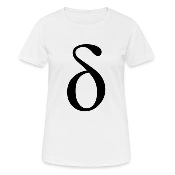 delta Greek letter - Women's Breathable T-Shirt - white - Front - AI Model Female 172 dark (172cm)