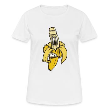 des tranches de bananes - T-shirt respirant Femme - blanc - Devant - AI Model Female 172 dark (172cm)
