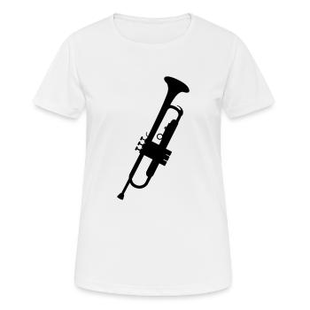 Trompete - Frauen T-Shirt atmungsaktiv - Weiß - Vorne - AI Model Female 172 dark (172cm)