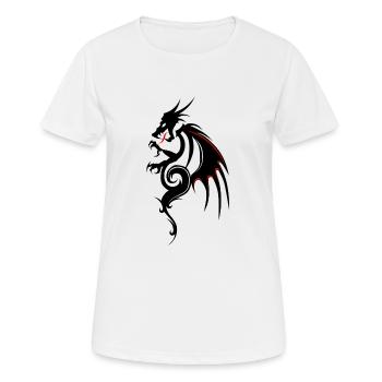 Drachen Tribal Tattoo Form 2004 Uuu w - Frauen T-Shirt atmungsaktiv - Weiß - Vorne - AI Model Female 172 dark (172cm)