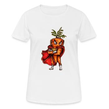 Super Karotte - Frauen T-Shirt atmungsaktiv - Weiß - Vorne - AI Model Female 172 dark (172cm)
