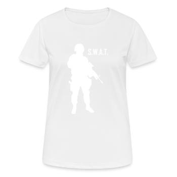 écraser - T-shirt respirant Femme - blanc - Devant - AI Model Female 172 dark (172cm)