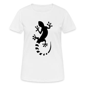 echse - lizard - Frauen T-Shirt atmungsaktiv - Weiß - Vorne - AI Model Female 172 dark (172cm)