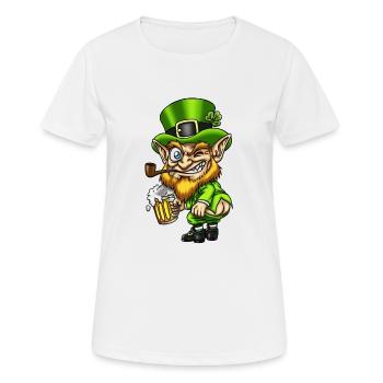 LEPRECHAUN - T-shirt respirant Femme - blanc - Devant - AI Model Female 172 dark (172cm)