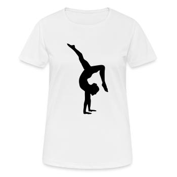Turnerin Kunstturnen Bodenturnen - Frauen T-Shirt atmungsaktiv - Weiß - Vorne - AI Model Female 172 dark (172cm)