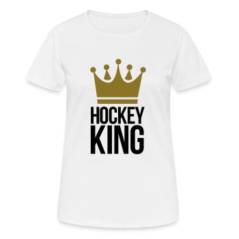hockey - Frauen T-Shirt atmungsaktiv - Weiß - Vorne - AI Model Female 172 dark (172cm)
