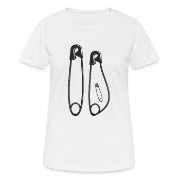 Annonce de la grossesse de la progéniture - T-shirt respirant Femme - blanc - Devant - AI Model Female 172 dark (172cm)