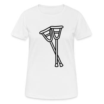 bretelles 2 mâchoire docteur patient marcheur cassé - T-shirt respirant Femme - blanc - Devant - AI Model Female 172 dark (172cm)