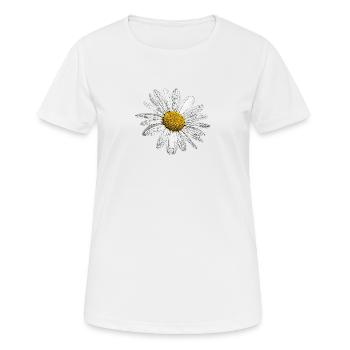 Margerite - Frauen T-Shirt atmungsaktiv - Weiß - Vorne - AI Model Female 172 dark (172cm)