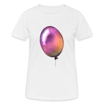 Ein bunter Luftballon - Frauen T-Shirt atmungsaktiv - Weiß - Vorne - AI Model Female 172 dark (172cm)