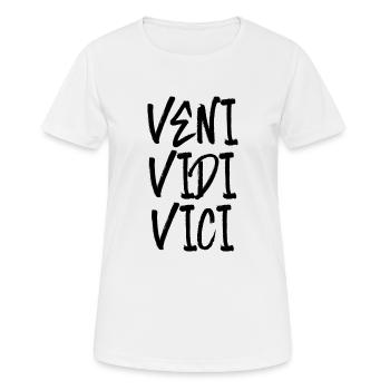 veni vedi vici Erfolg erfolgreich Caesar - Frauen T-Shirt atmungsaktiv - Weiß - Vorne - AI Model Female 172 dark (172cm)