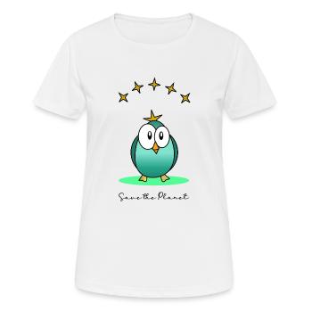 TAG der ERDE. ÖKOLOGIE. PLANET. UMWELT - Frauen T-Shirt atmungsaktiv - Weiß - Vorne - AI Model Female 172 dark (172cm)