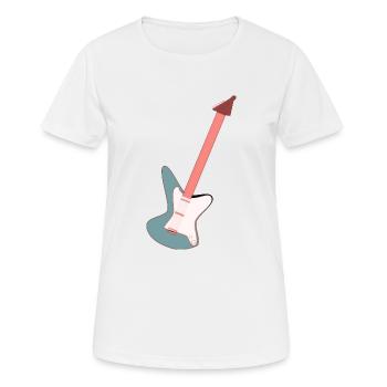 E- Gitarre - Frauen T-Shirt atmungsaktiv - Weiß - Vorne - AI Model Female 172 dark (172cm)
