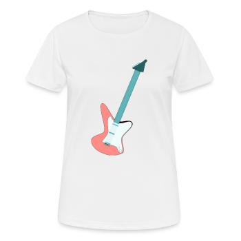 E- Gitarre - Frauen T-Shirt atmungsaktiv - Weiß - Vorne - AI Model Female 172 dark (172cm)